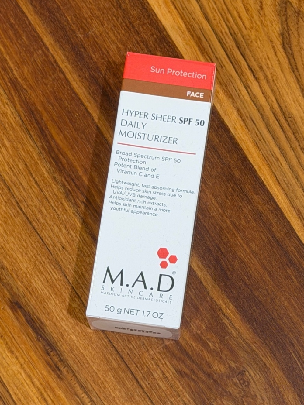 New in box! MAD Skincare Hyper Sheer SPF 50 Daily Moisturizer 1.7 oz